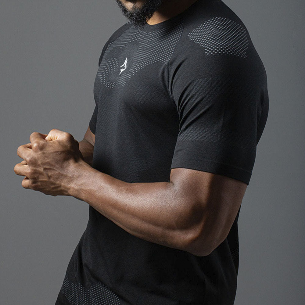 Camiseta Apex Dry Middle Lupus Preto - Sem Costura