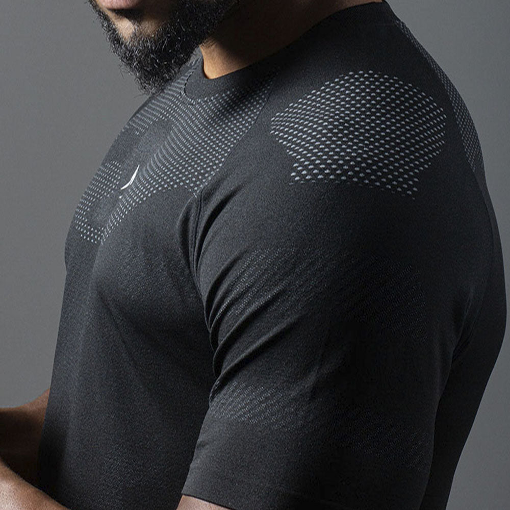 Camiseta Apex Dry Middle Lupus Preto - Sem Costura