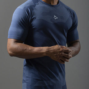 Camiseta Apex Dry Middle Lupus Marinho - Sem Costura