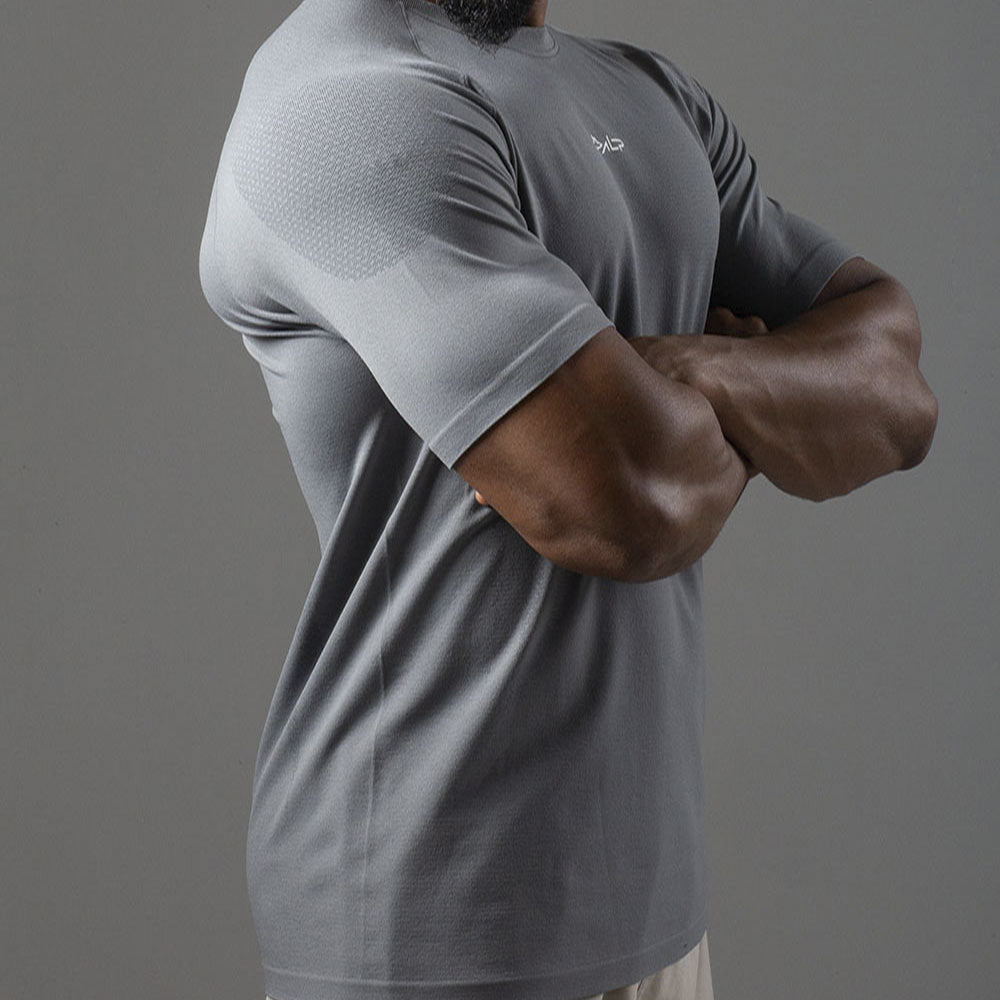 Camiseta Apex Dry New Tenacity Cinza - Sem Costura