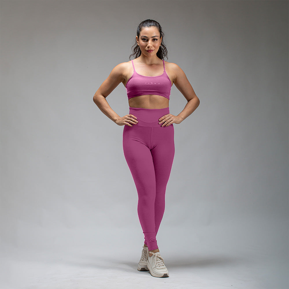 Conjunto Basic Feminino Top e Calça - New Horizon Rosa Rouge