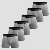 Kit 6 Cuecas Boxer Mescla Cotton Cinza - Alpha