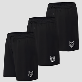 Kit 3 Shorts Pretos Dry Fit Lobo