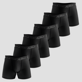 Kit 6 Cuecas Boxer Cotton Preta - Alpha