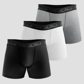 Kit 3 Cuecas Boxer Cotton - Alpha