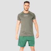 Camiseta Dry Fit  New Fluid Mescla Verde