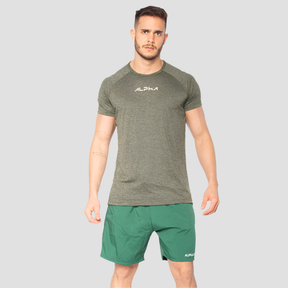 Camiseta Dry Fit  New Fluid Mescla Verde