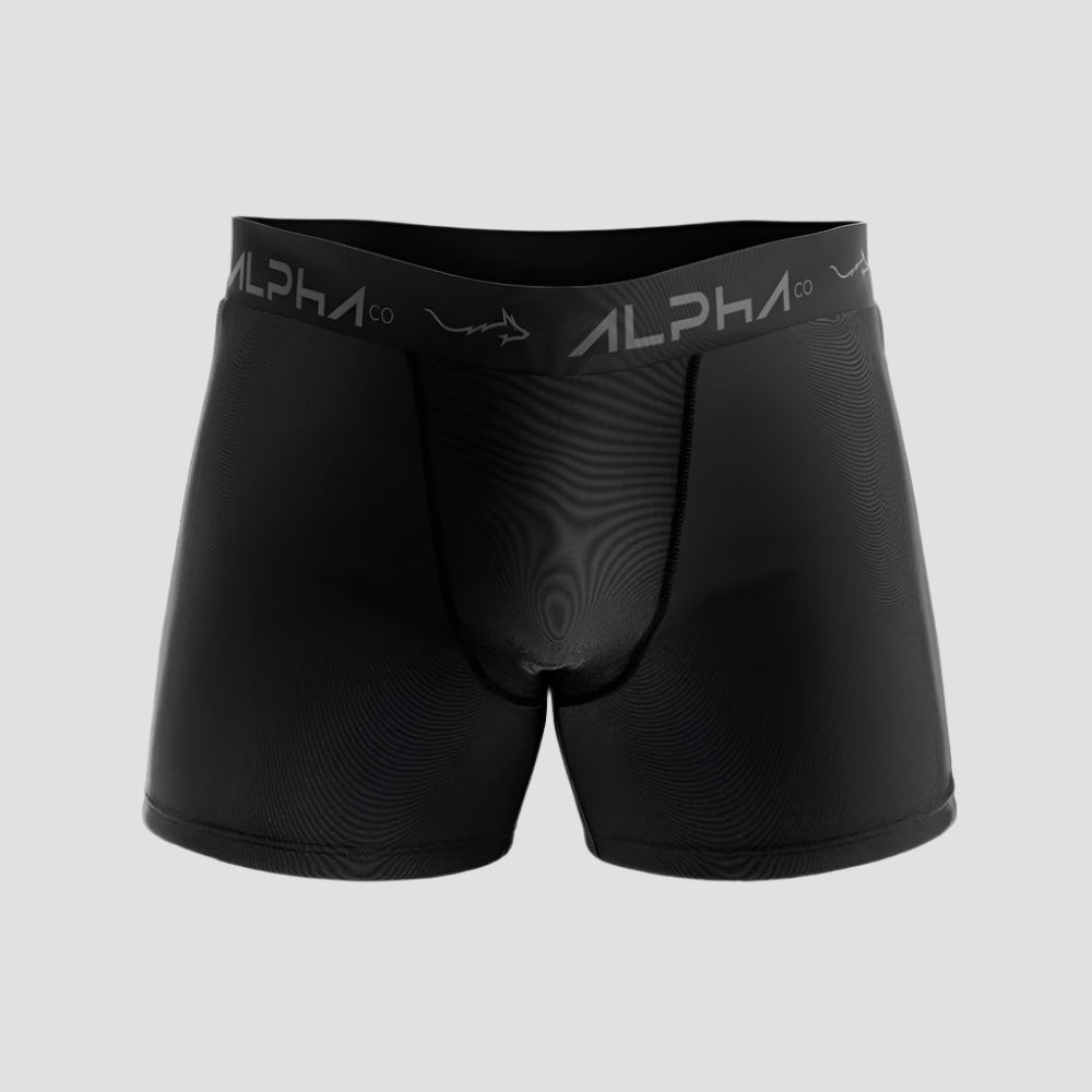 Kit 3 Cuecas Boxer Cotton Preta - Alpha