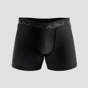 Kit 3 Cuecas Boxer Cotton Preta - Alpha