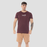 Camiseta Dry Fit Fluid Move Mescla Vinho