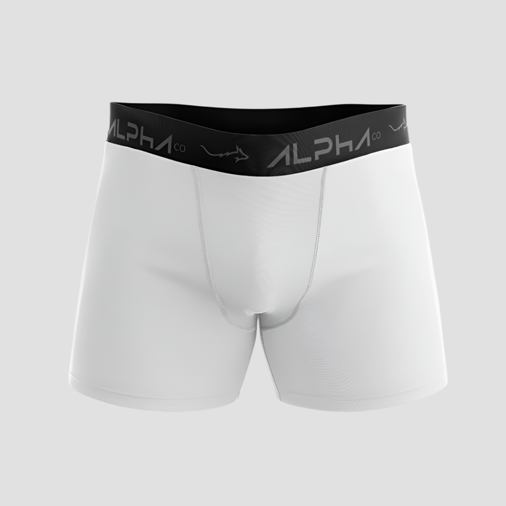 Kit 3 Cuecas Boxer Cotton Branca - Alpha