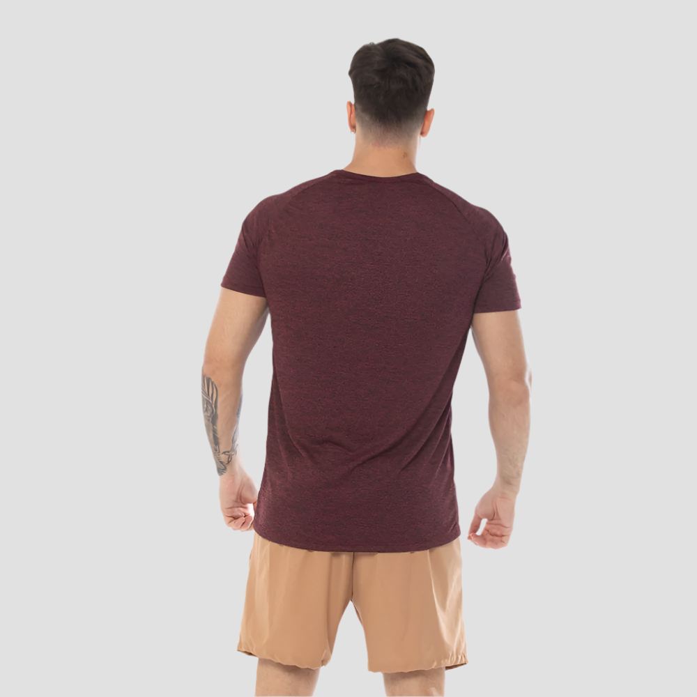Camiseta Dry Fit Fluid Move Mescla Vinho