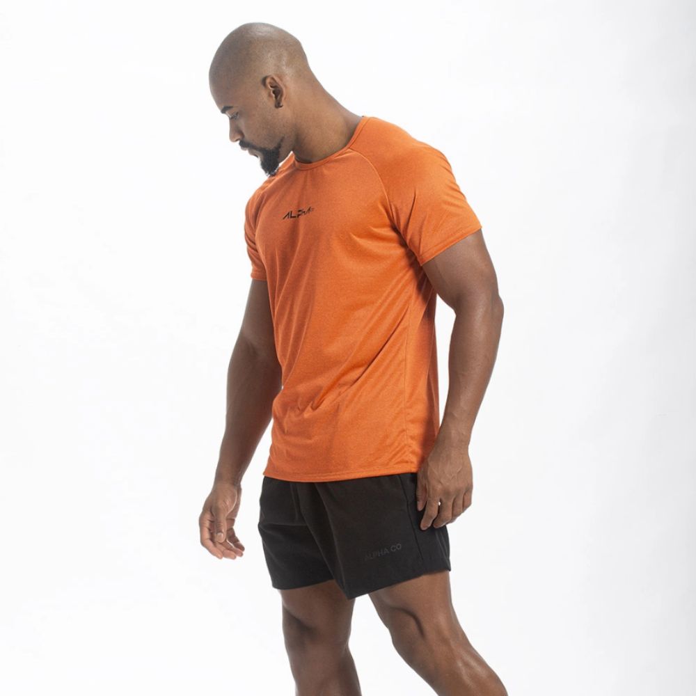 Camiseta Dry Fit New Fluid Mescla Laranja