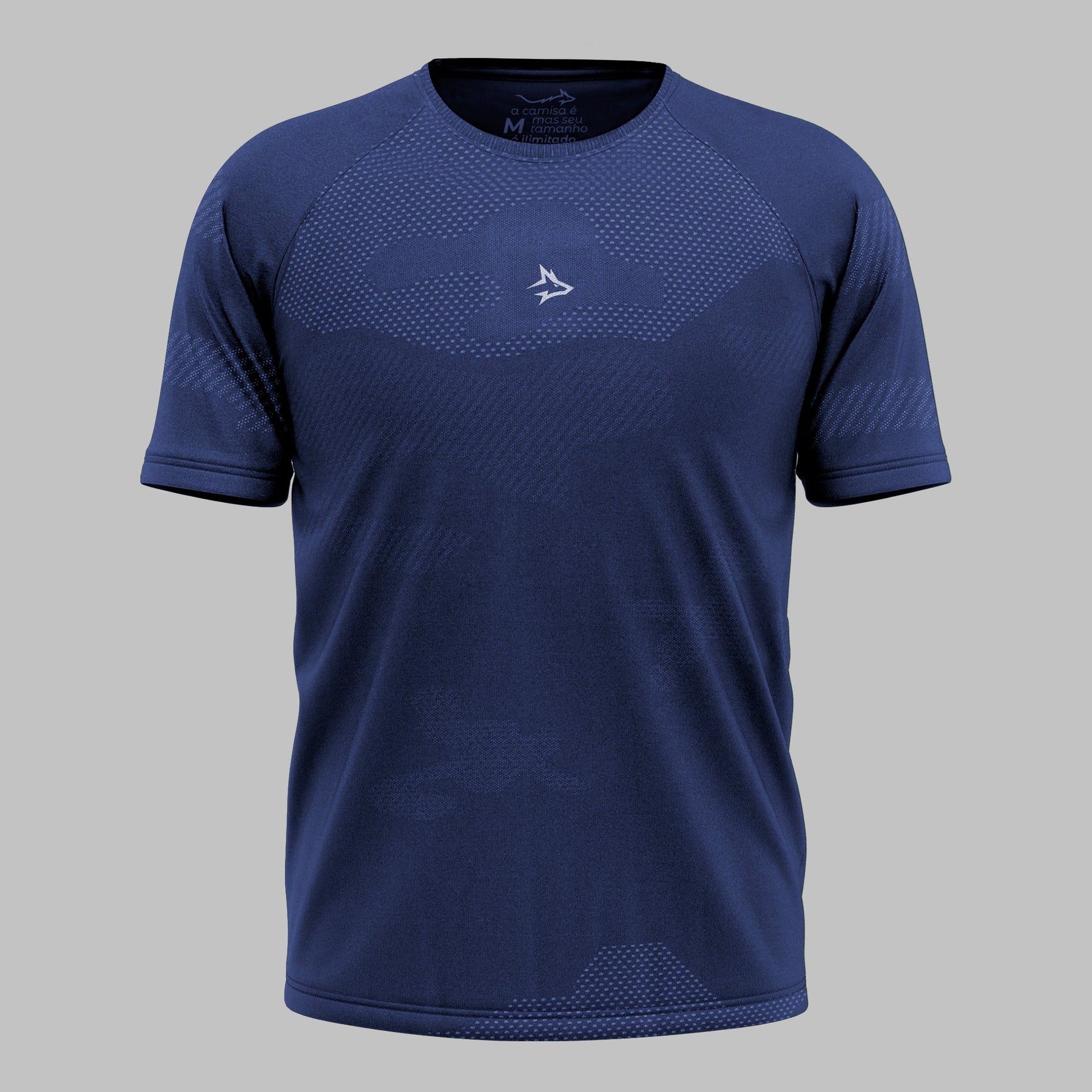 Camiseta Apex Dry Middle Lupus Marinho - Sem Costura