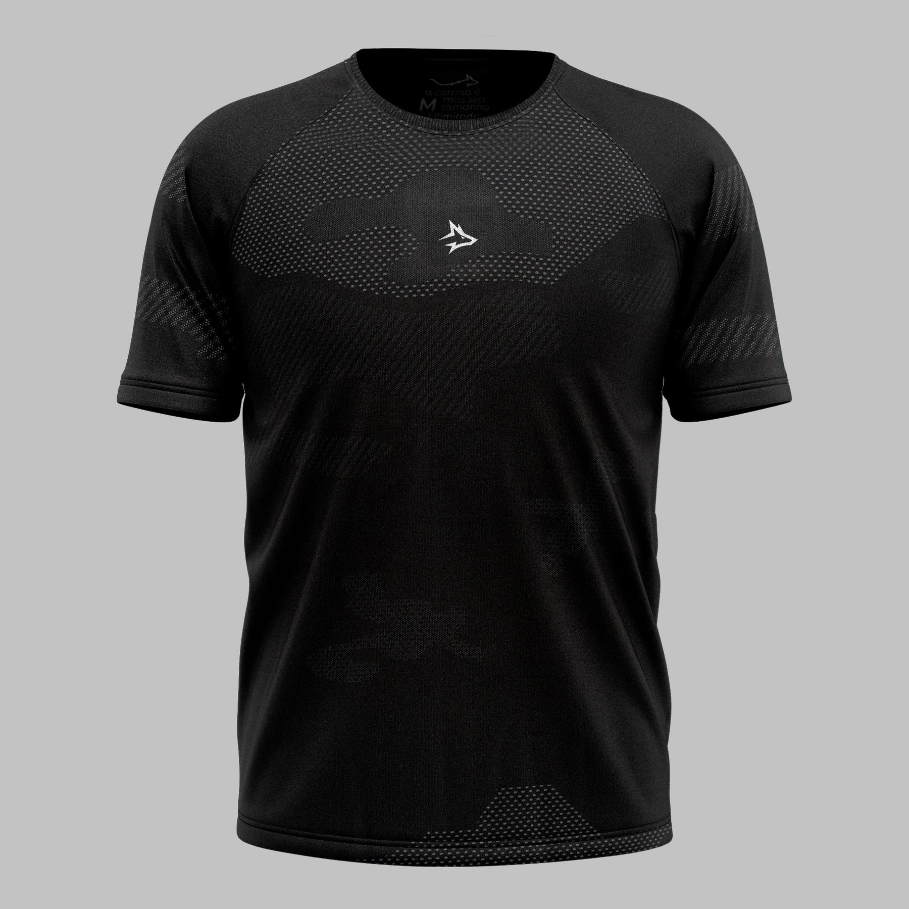 Camiseta Apex Dry Middle Lupus Preto - Sem Costura
