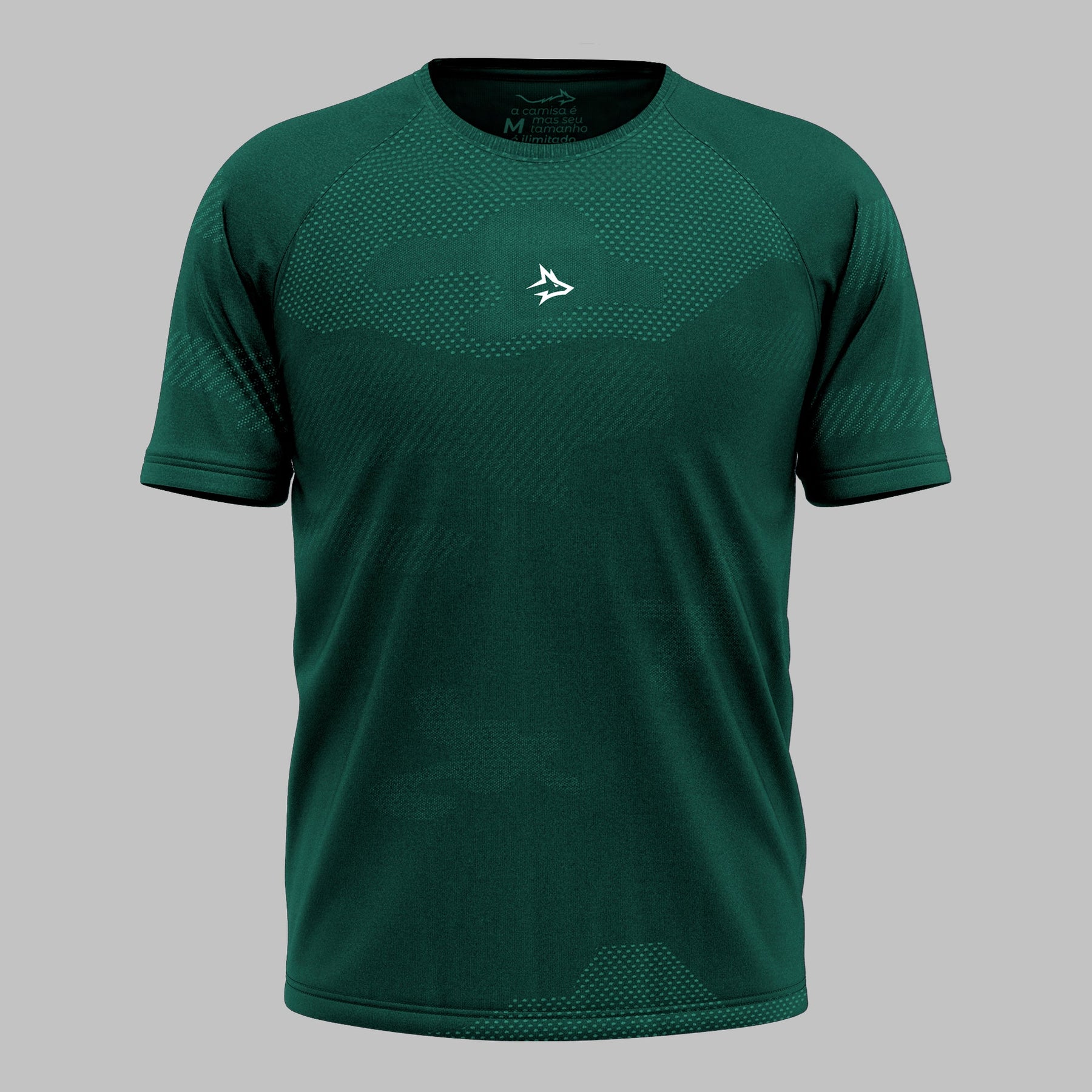 Camiseta Apex Dry Middle Lupus Verde - Sem Costura