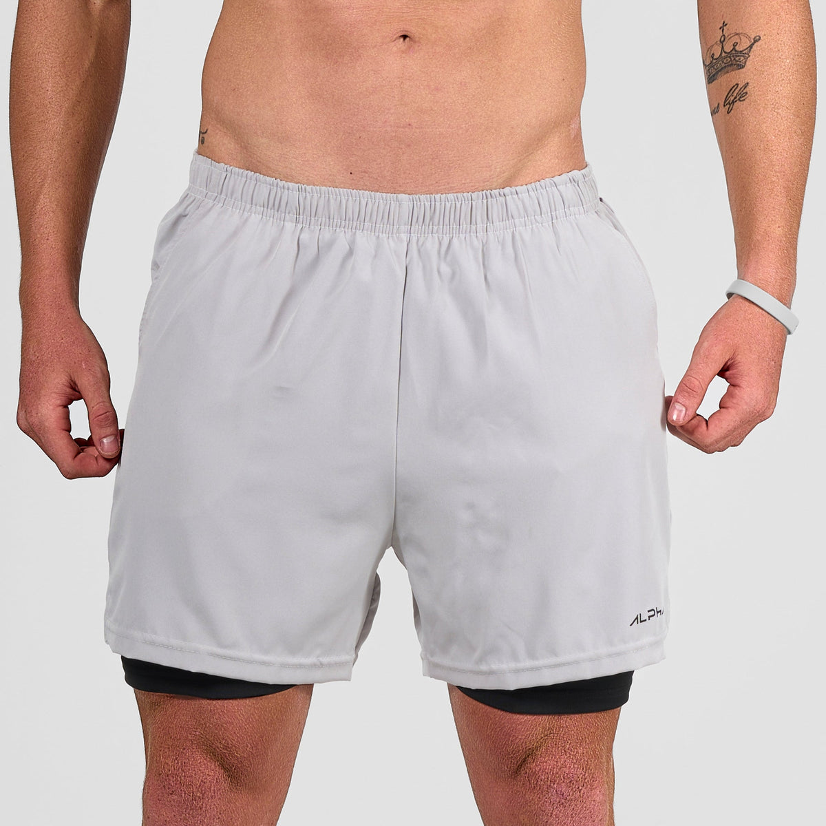 Bermuda Dry Fit Compressão Fluid Cinza