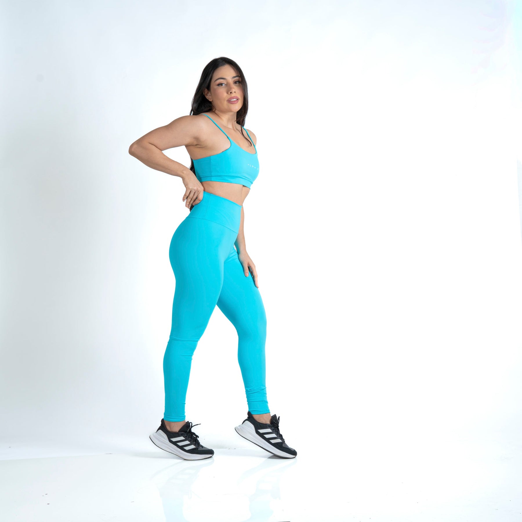 Conjunto Basic Feminino Top e Calça - New Horizon Azul Piscina