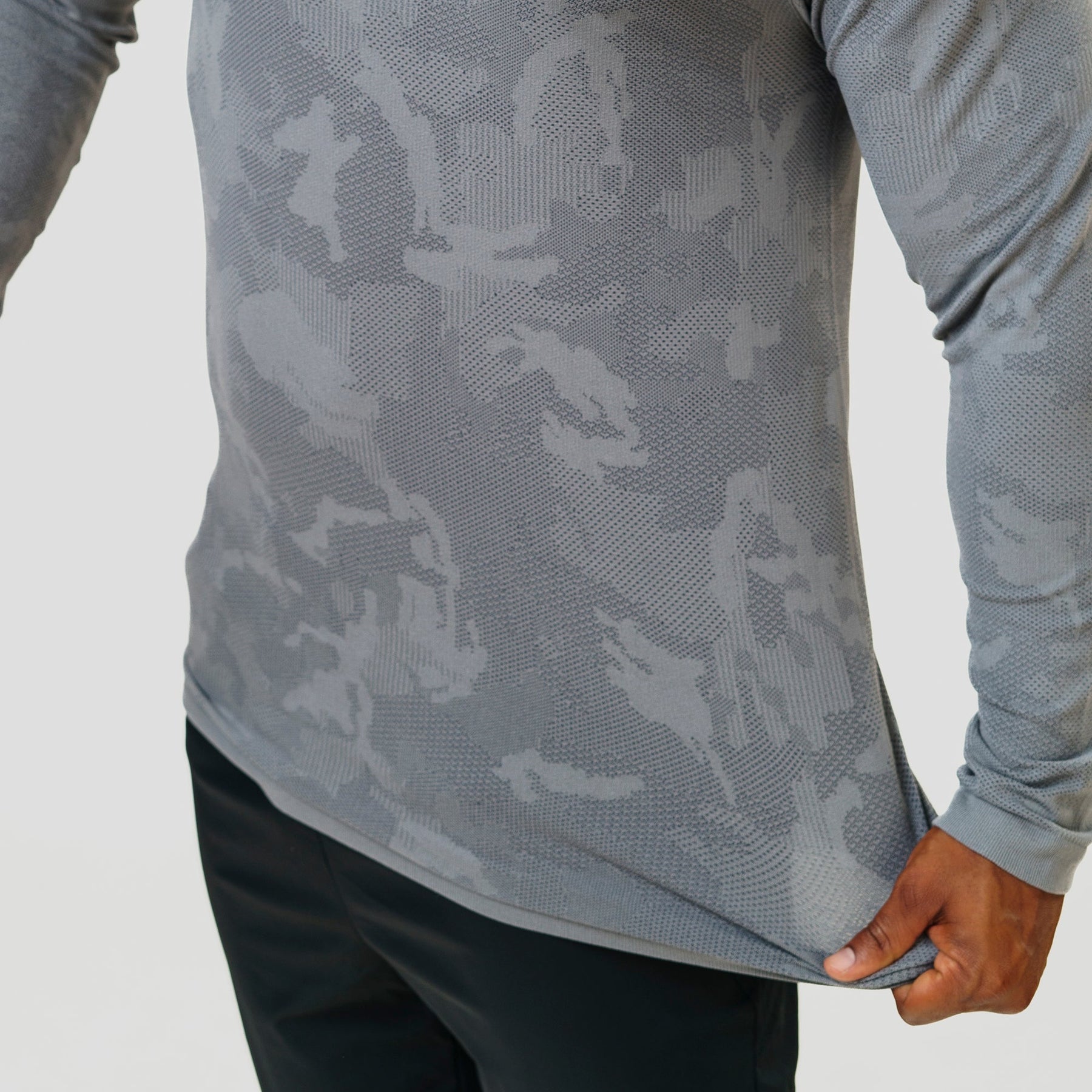 Camisa Manga Longa Apex Dry New Lupus Cinza - Sem Costura