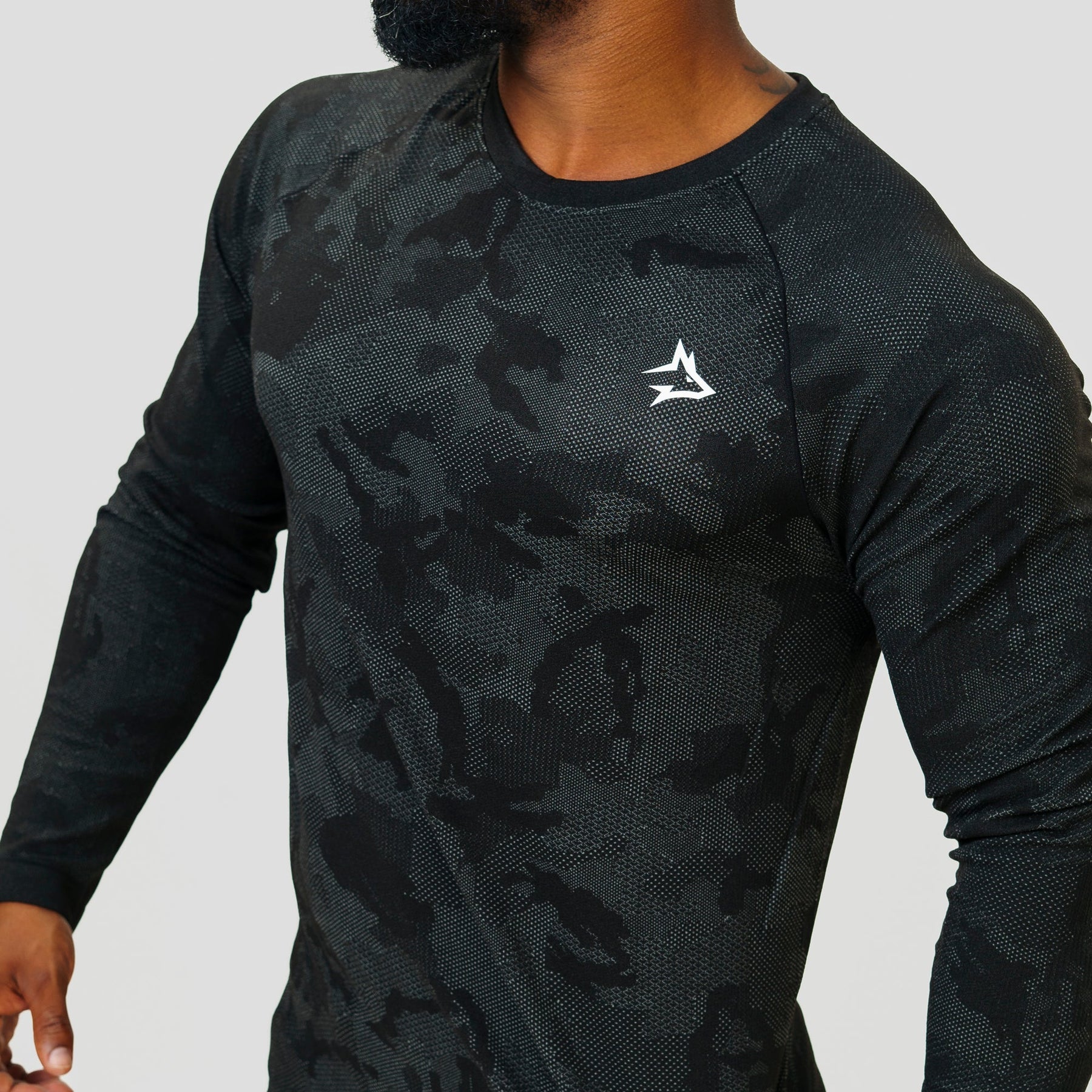 Camisa Manga Longa Apex Dry New Lupus Preto - Sem Costura