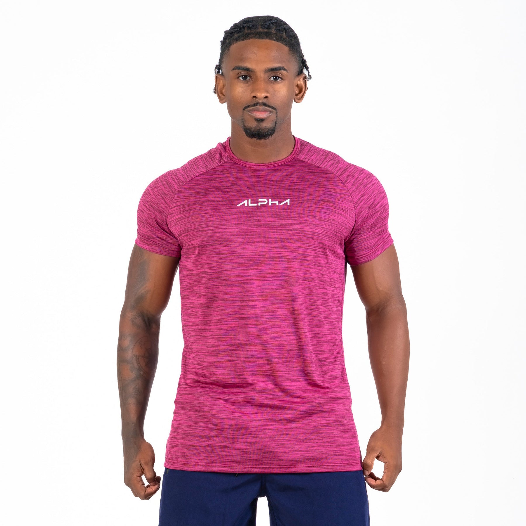 Camiseta Dry Fit New Fluid Mescla Magenta