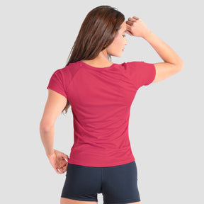 Camiseta Feminina Dry Fit New Tenacity Rosa Rouge