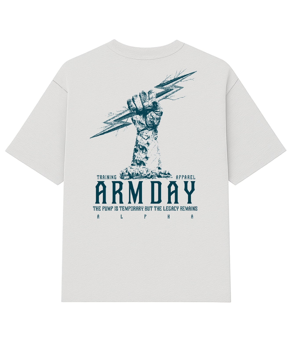 Camiseta Oversized Arm Day Branco