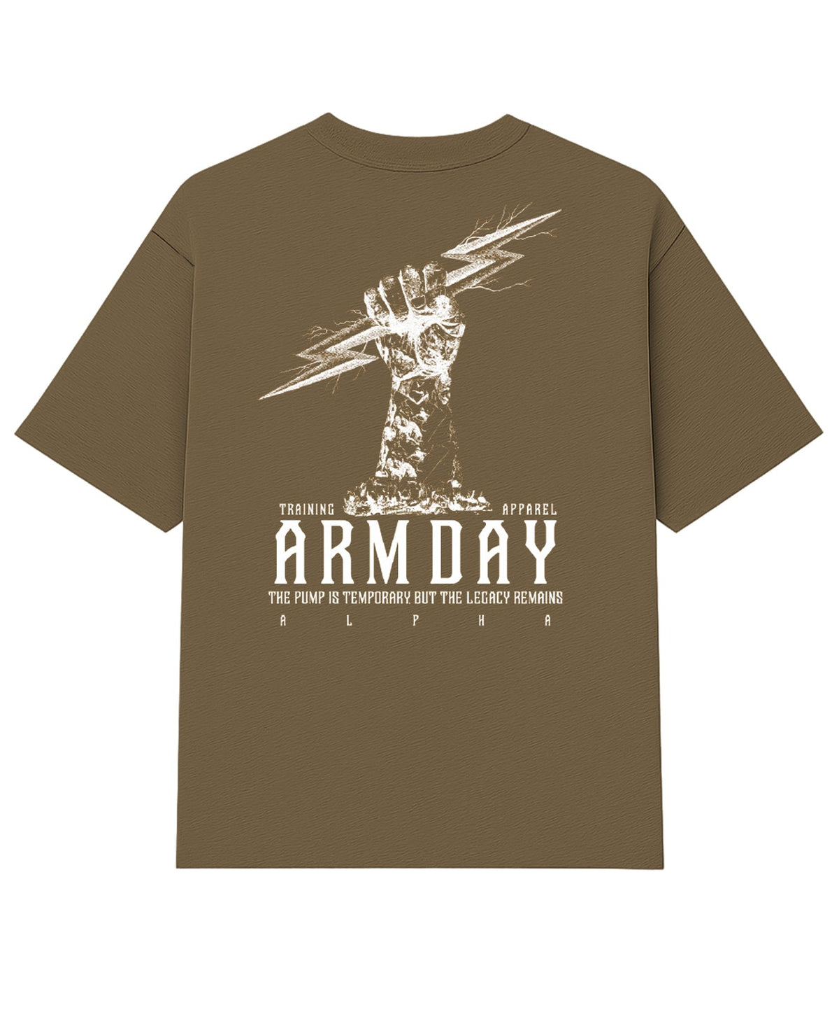 Camiseta Oversized Arm Day Caramelo