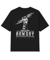 Camiseta Oversized Arm Day Preto