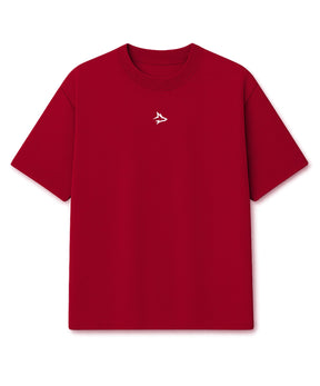 Camiseta Oversized Chest Day Carmim