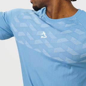 Camiseta Apex Dry Holographic Azul Petróleo - Sem Costura