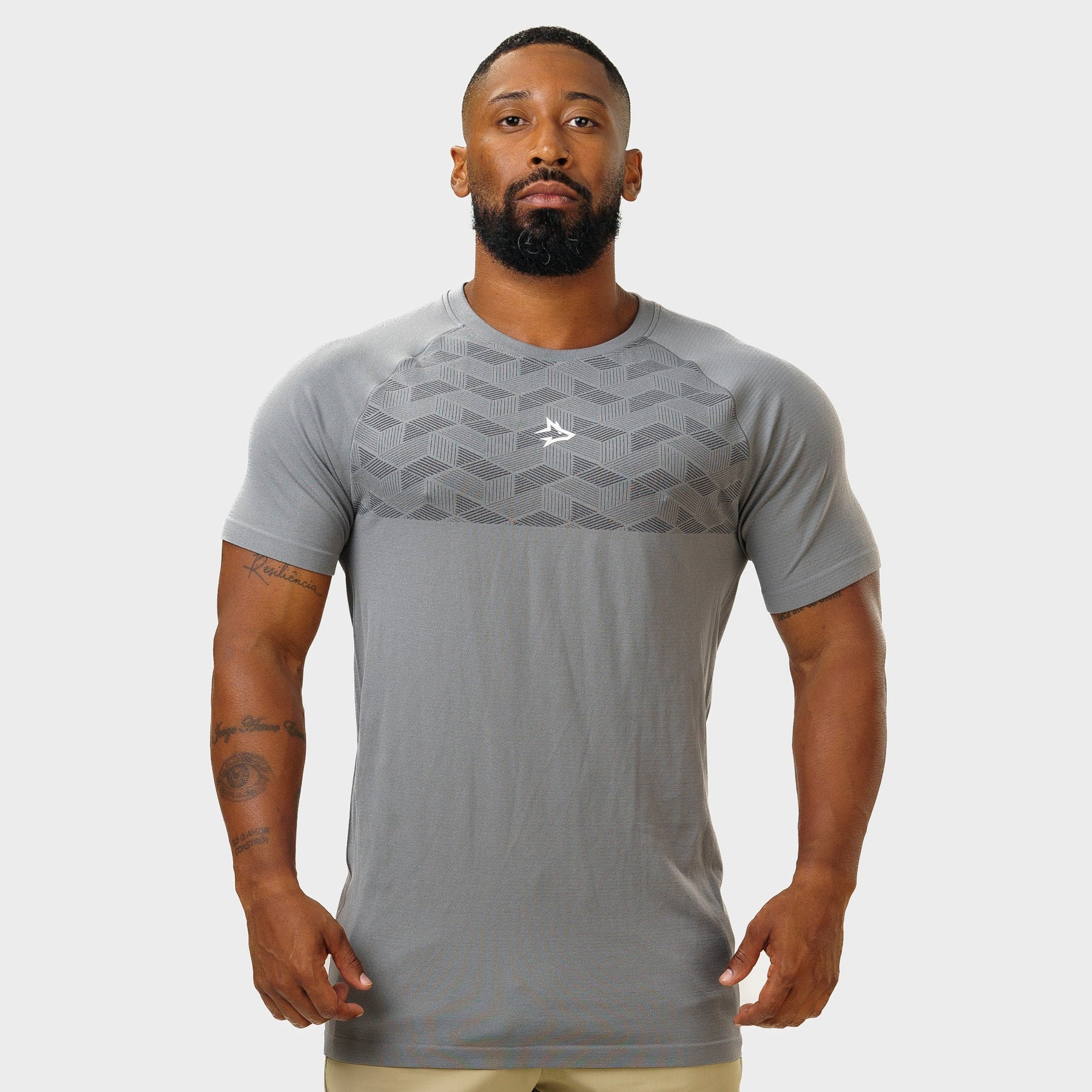 Camiseta Apex Dry Holographic Cinza - Sem Costura