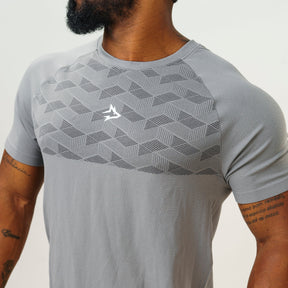 Camiseta Apex Dry Holographic Cinza - Sem Costura