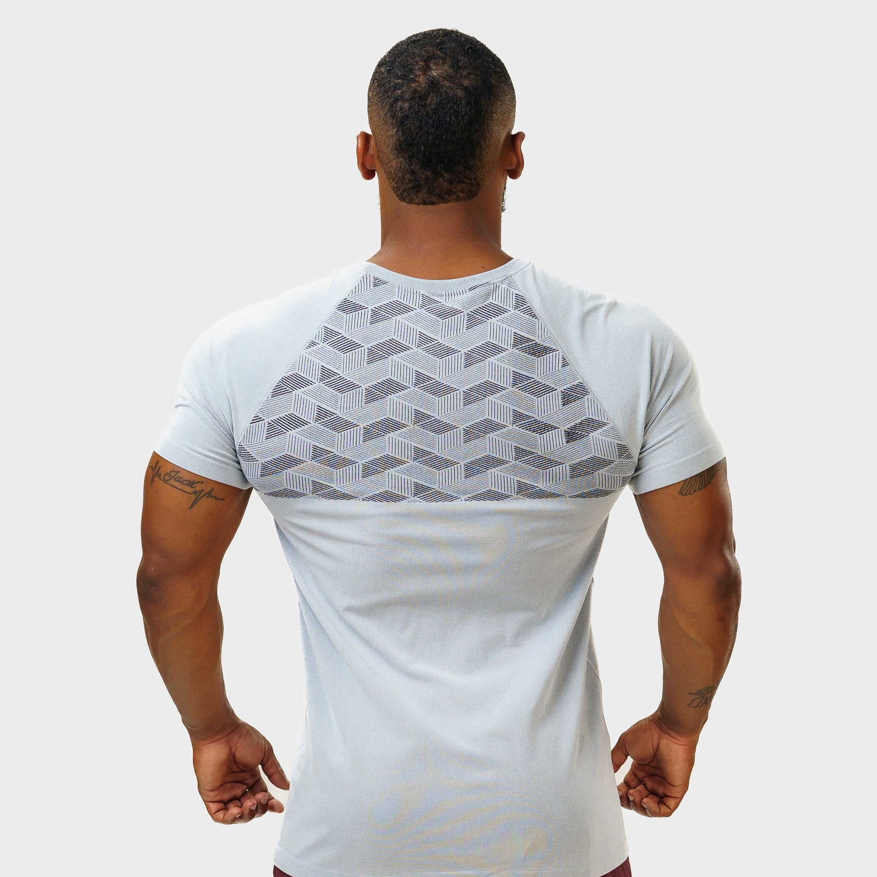 Camiseta Apex Dry Holographic Cinza Gelo - Sem Costura