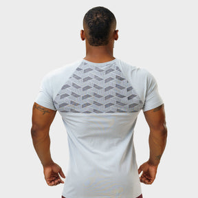Camiseta Apex Dry Holographic Cinza Gelo - Sem Costura