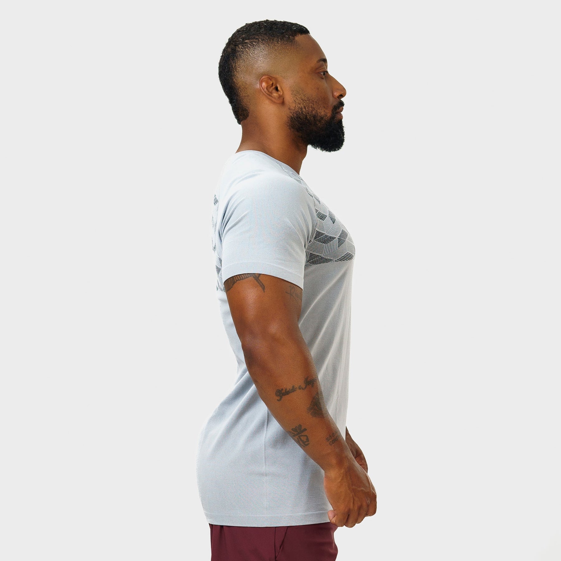 Camiseta Apex Dry Holographic Cinza Gelo - Sem Costura