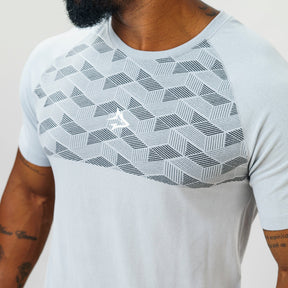 Camiseta Apex Dry Holographic Cinza Gelo - Sem Costura