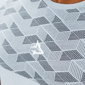 Camiseta Apex Dry Holographic Cinza Gelo - Sem Costura