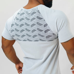 Camiseta Apex Dry Holographic Cinza Gelo - Sem Costura