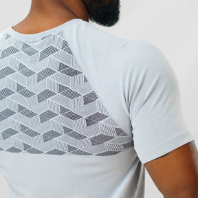 Camiseta Apex Dry Holographic Cinza Gelo - Sem Costura