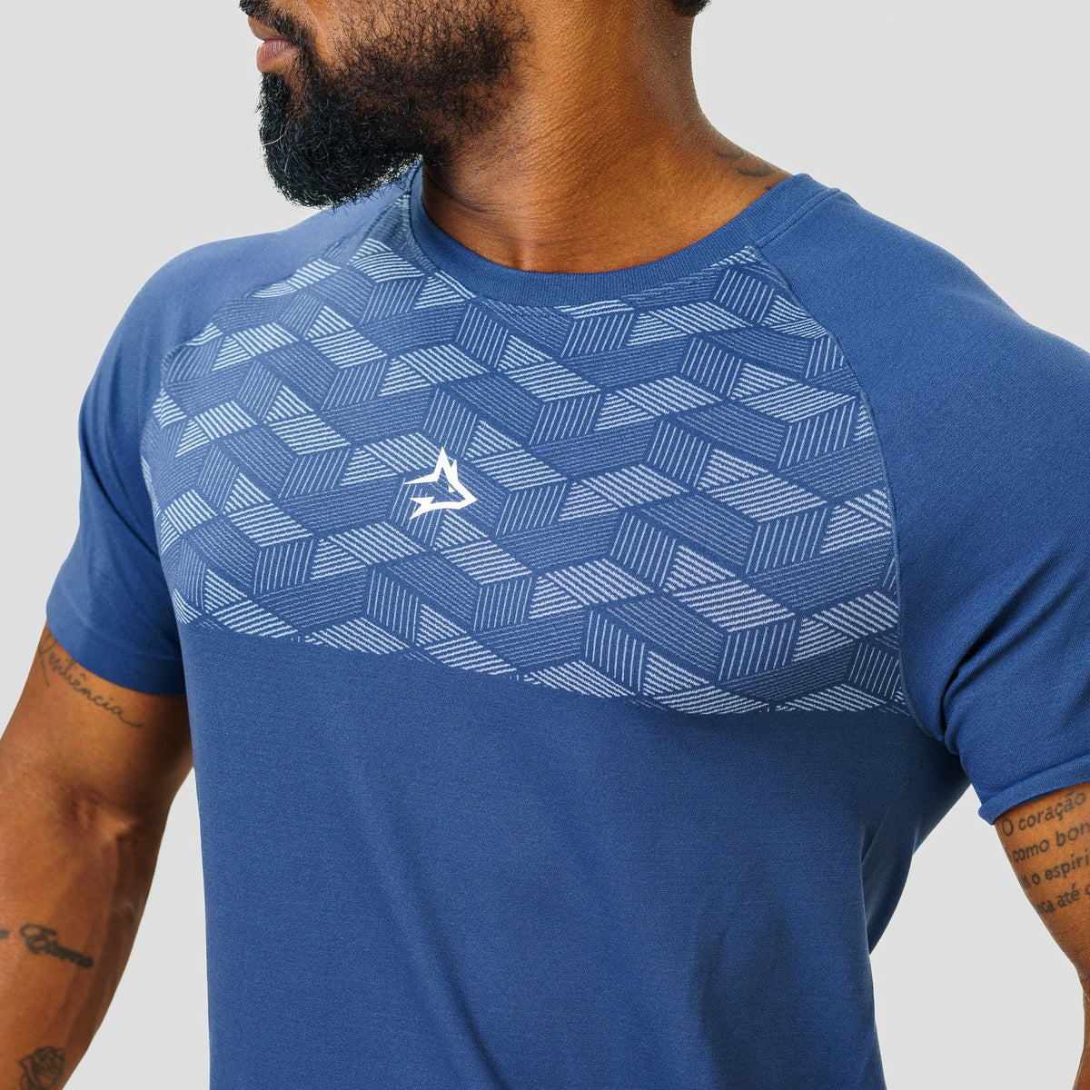 Camiseta Apex Dry Holographic Marinho - Sem Costura