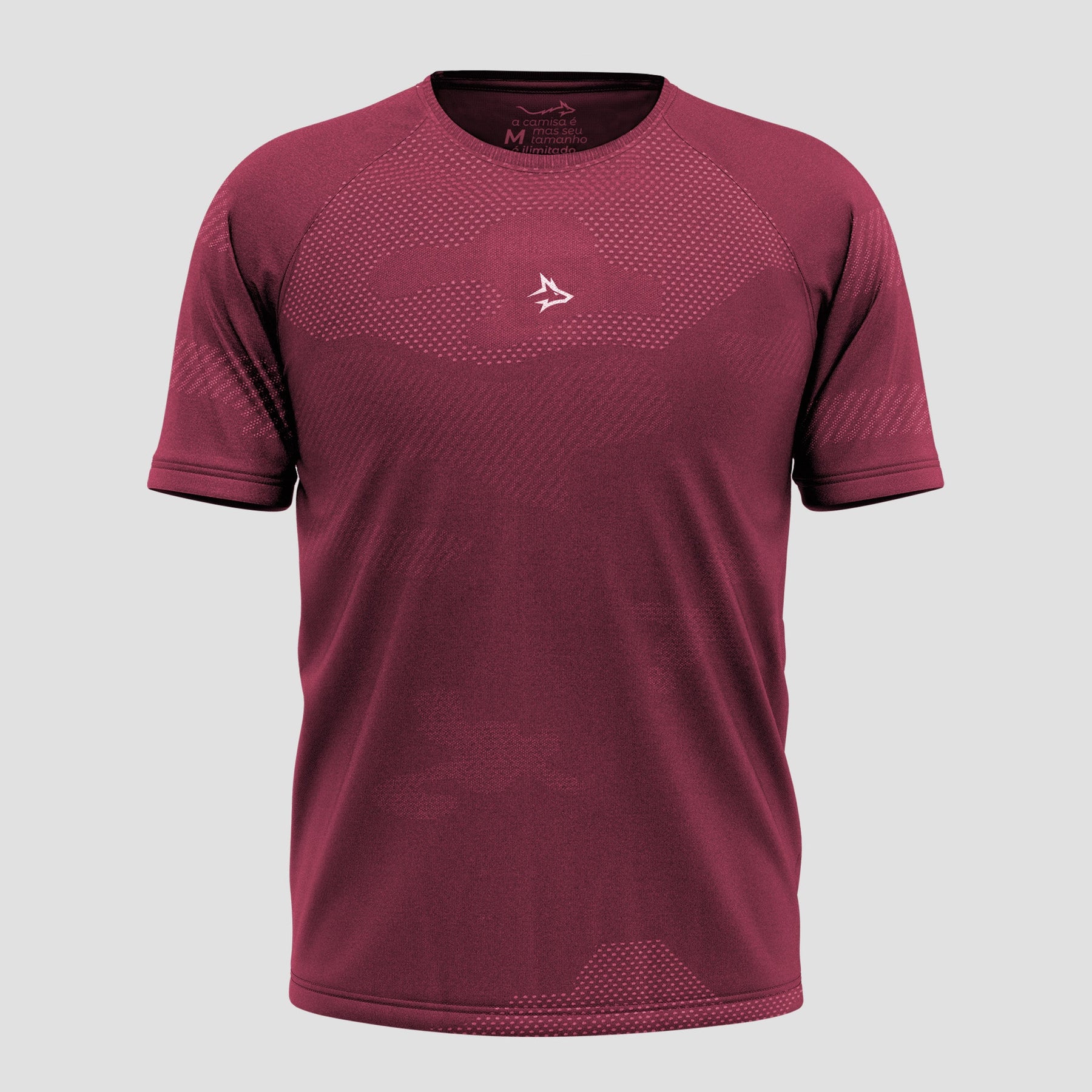 Camiseta Apex Dry Middle Lupus Vinho - Sem Costura