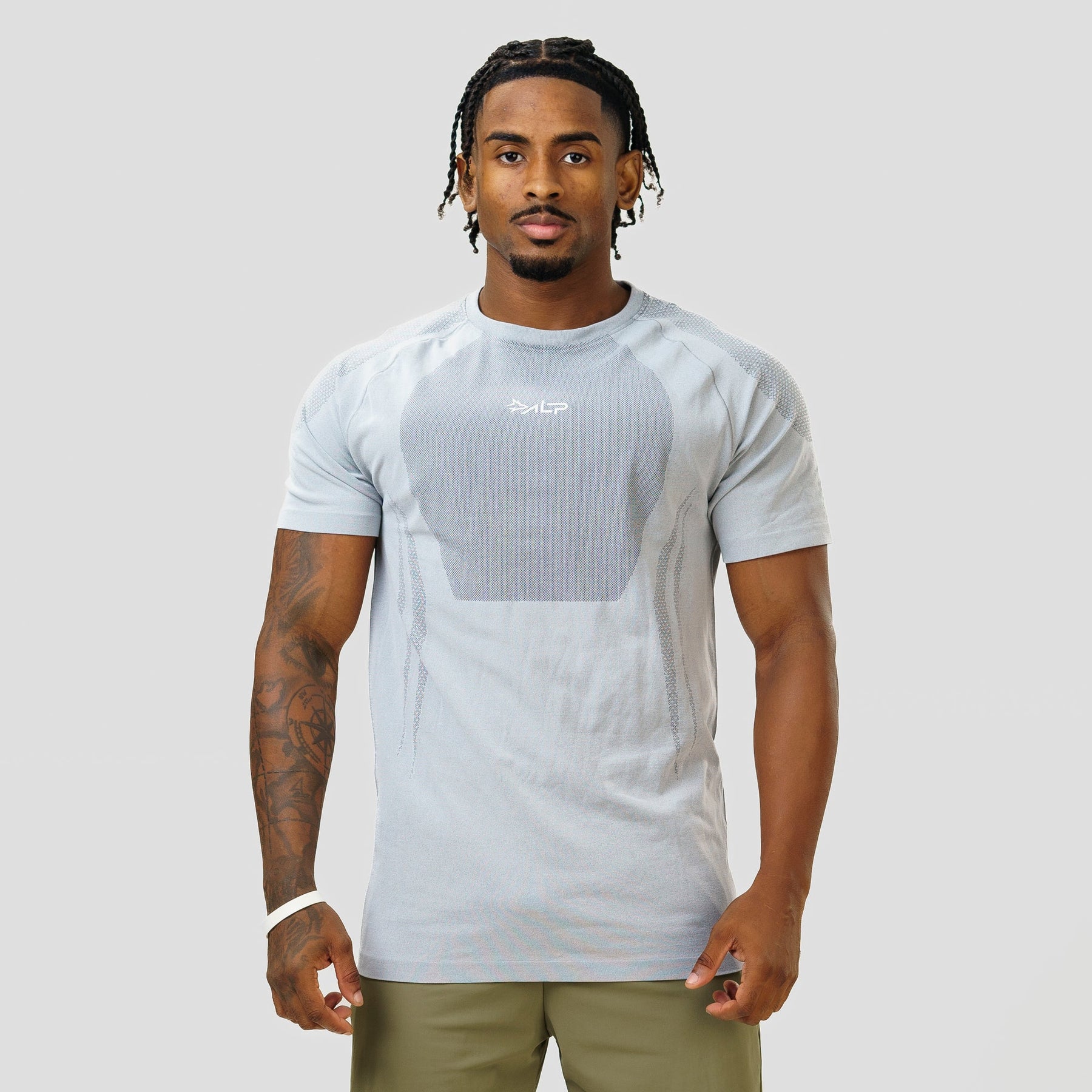 Camiseta Apex Dry New Tenacity Cinza Gelo - Sem Costura