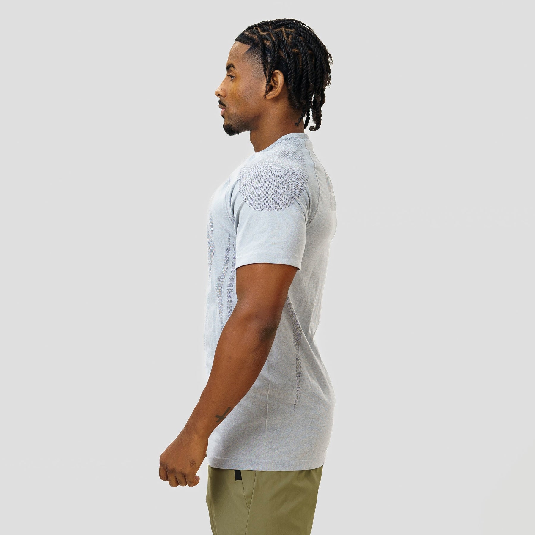 Camiseta Apex Dry New Tenacity Cinza Gelo - Sem Costura