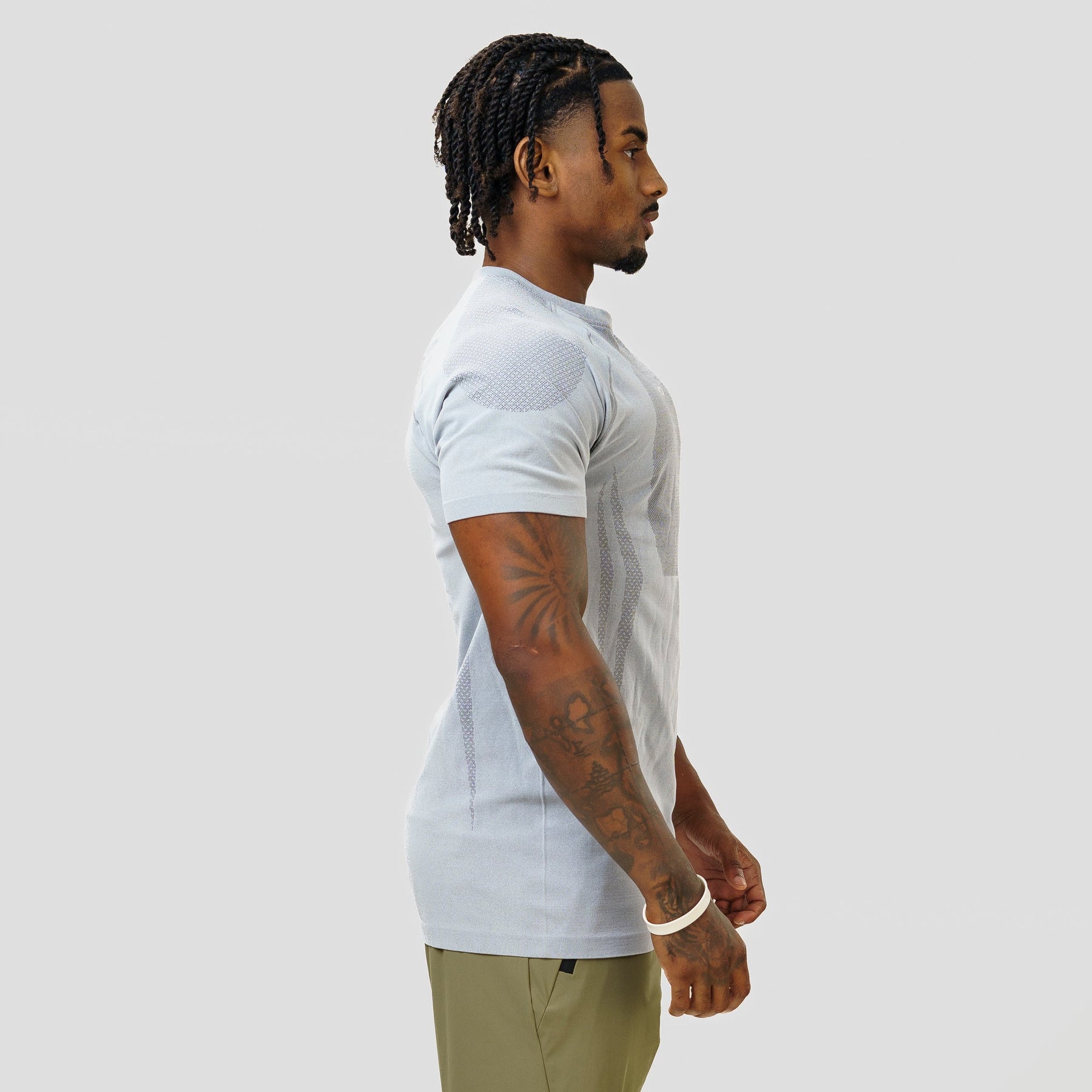 Camiseta Apex Dry New Tenacity Cinza Gelo - Sem Costura