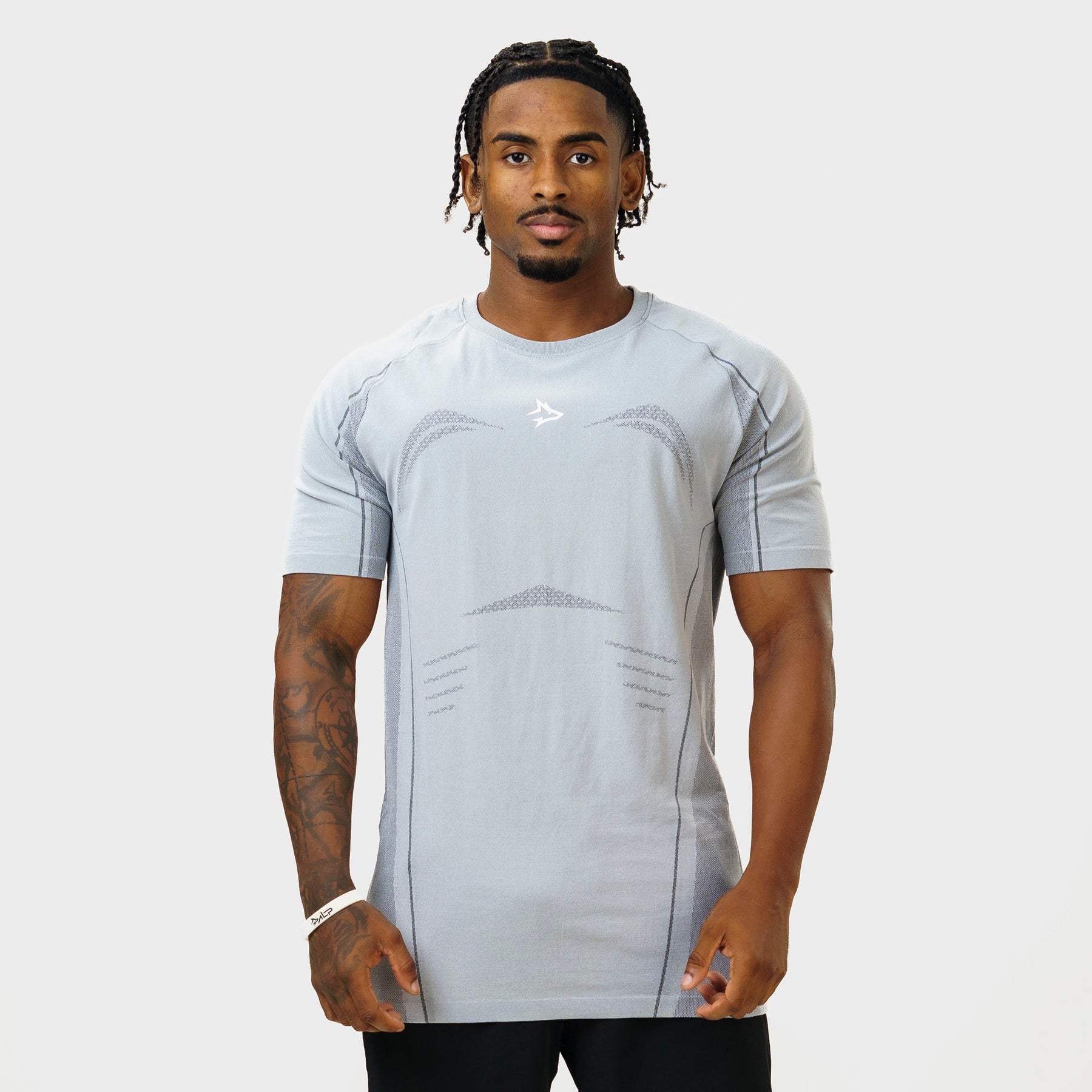 Camiseta Apex Dry Power Cinza Gelo - Sem Costura