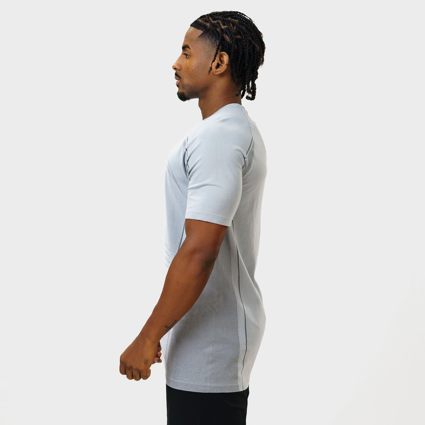 Camiseta Apex Dry Power Cinza Gelo - Sem Costura