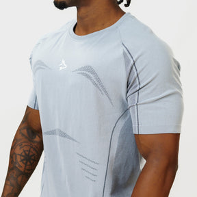 Camiseta Apex Dry Power Cinza Gelo - Sem Costura