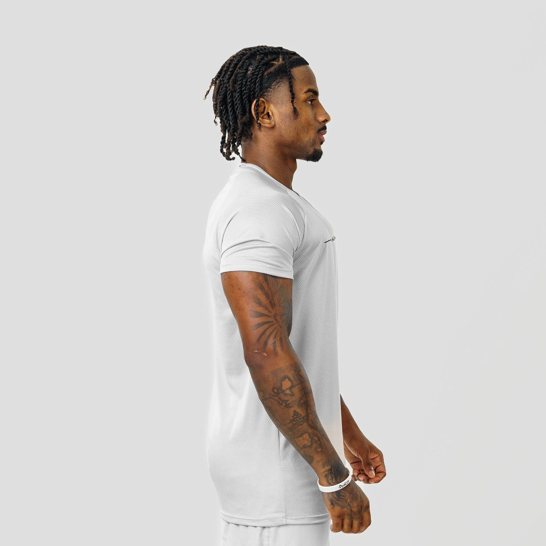 Camiseta Dry Fit Line Move Cinza Névoa