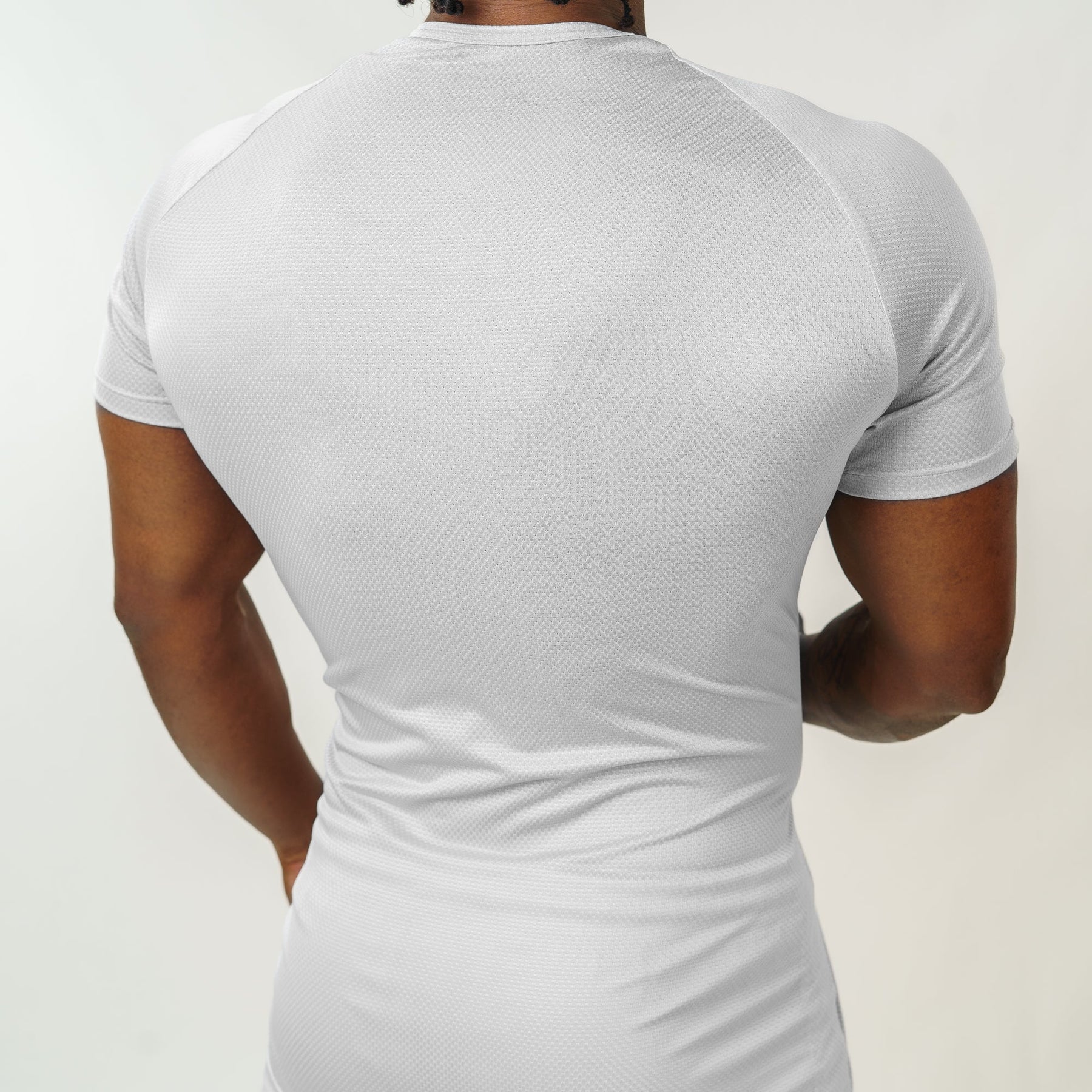 Camiseta Dry Fit Line Move Cinza Névoa